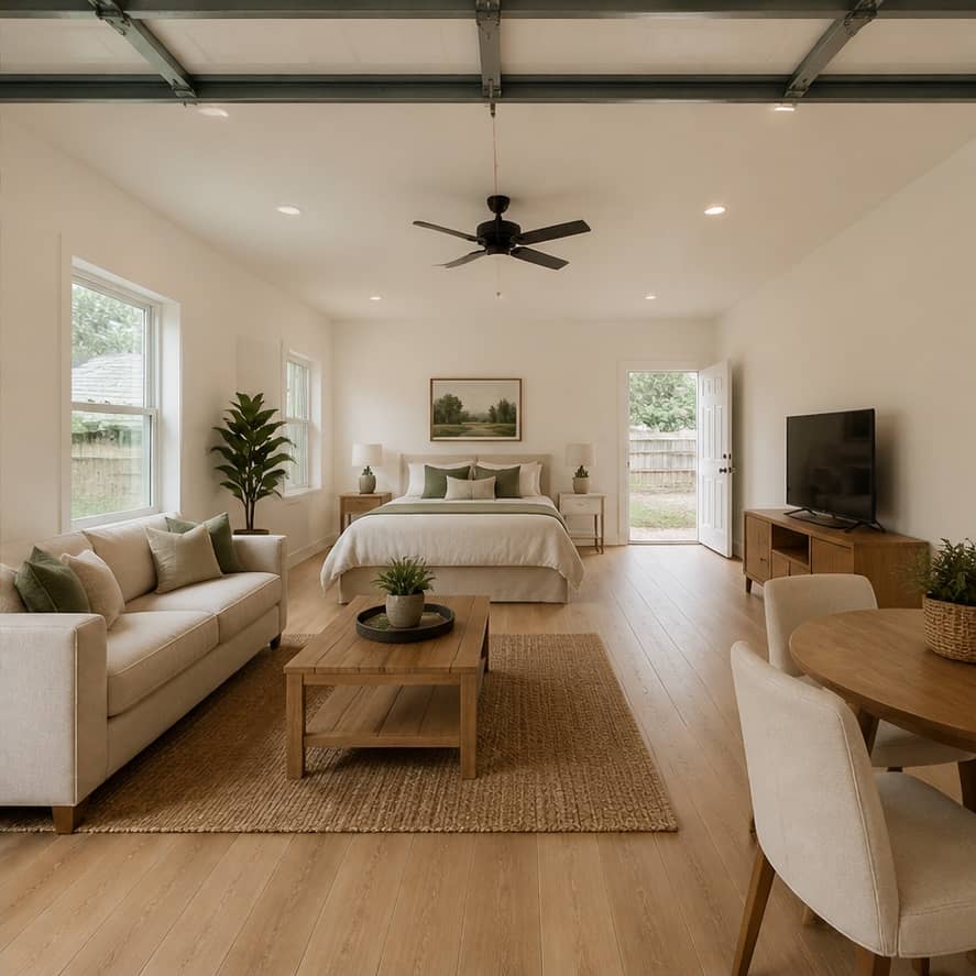 Finished conversion transformed into a comfortable living space